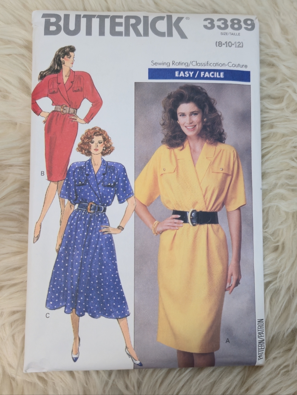 Butterick Vintage Easy Dress Sewing Pattern 3389